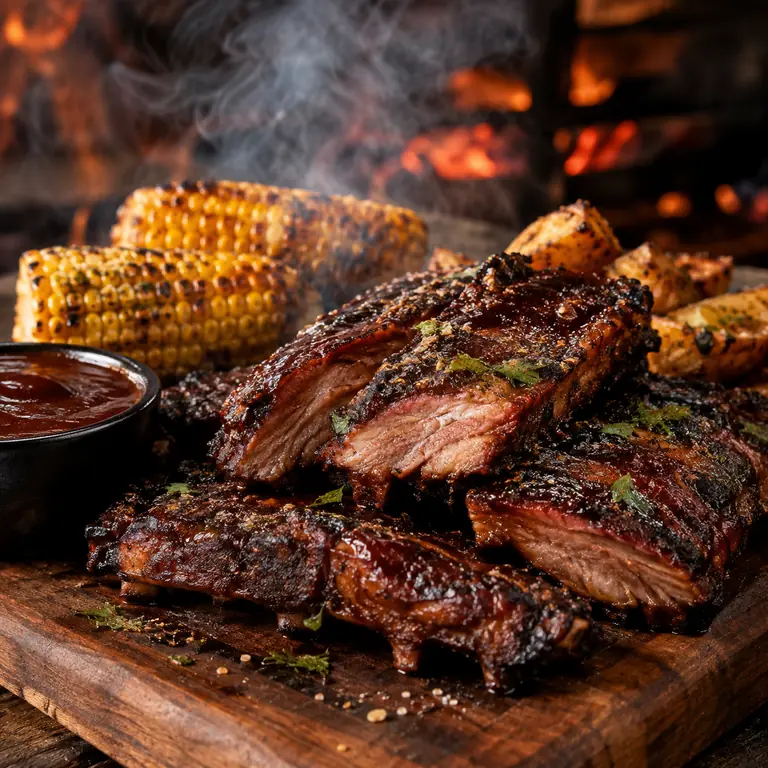 BBQ smoke. дымный гриль-настрой, тёплые тона