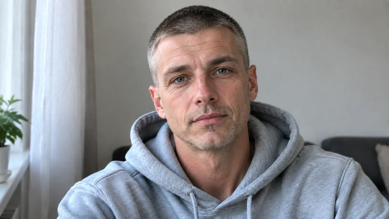 Тот же мужчина в середине 40-х