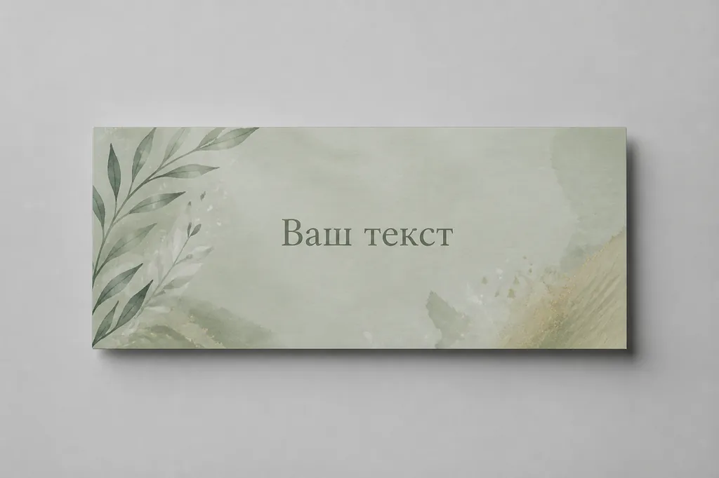 Шалфей. молочный фон и приглушённый зелёный