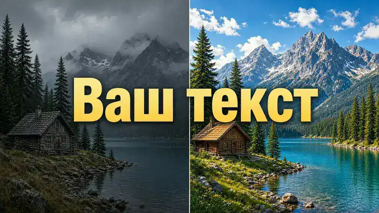 Split до/после с «Ваш текст»