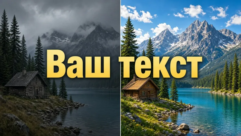 До и после. вертикальный/горизонтальный split