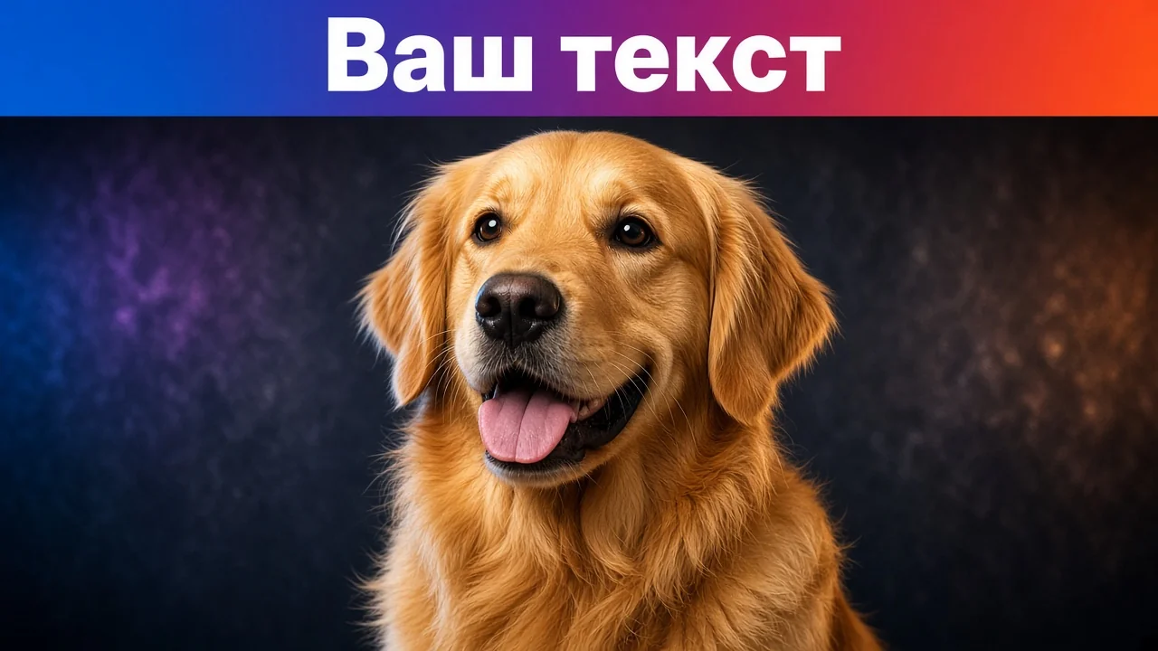 Верхний баннер. цветная полоса сверху