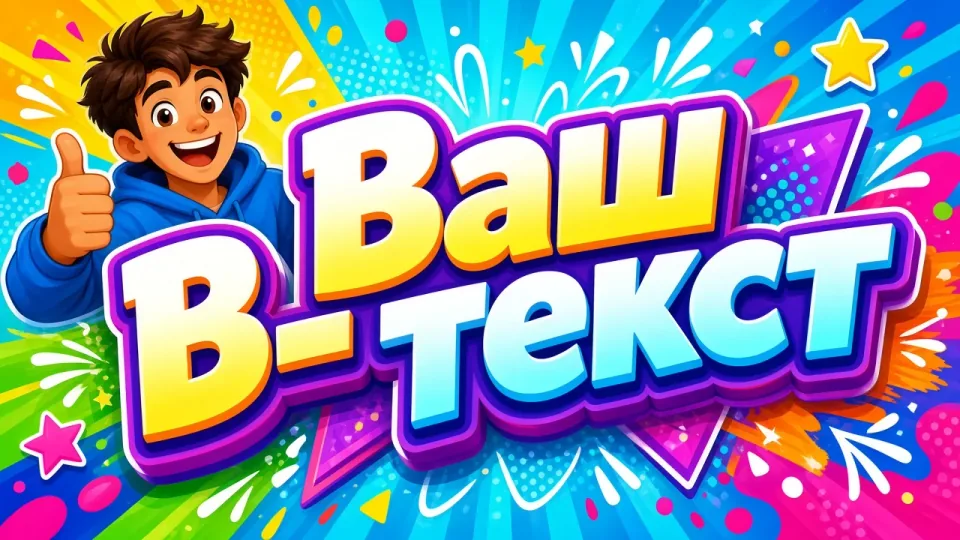 Детский. яркий cartoon-pop, крупный простой шрифт