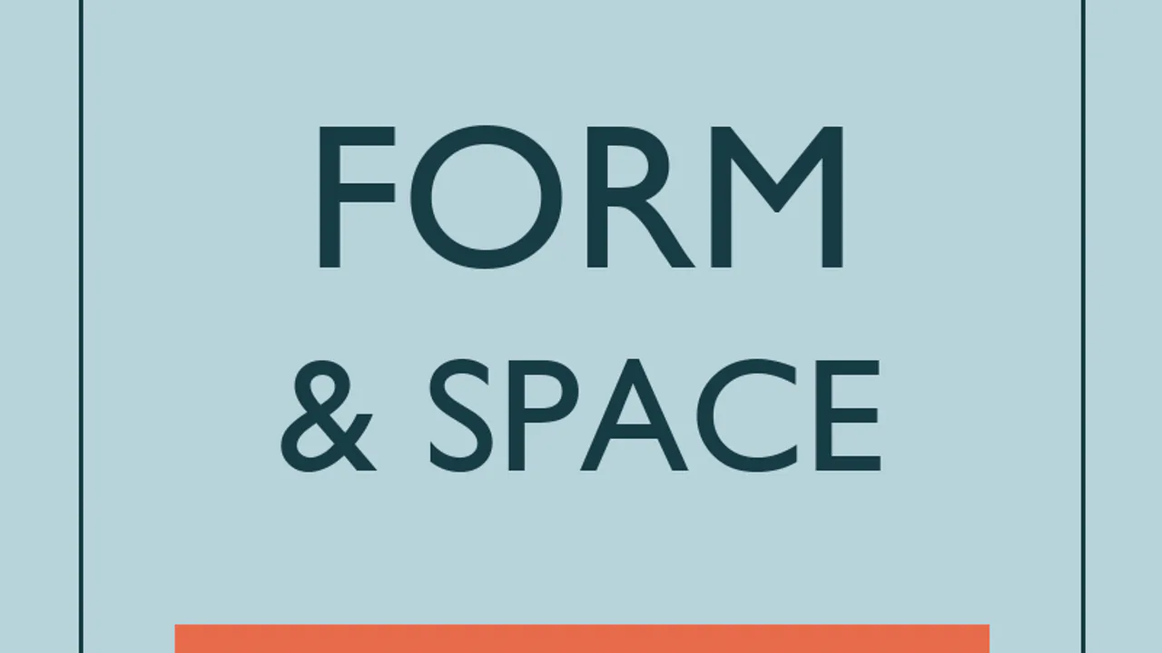 Редакционная обложка FORM & SPACE в Gill Sans