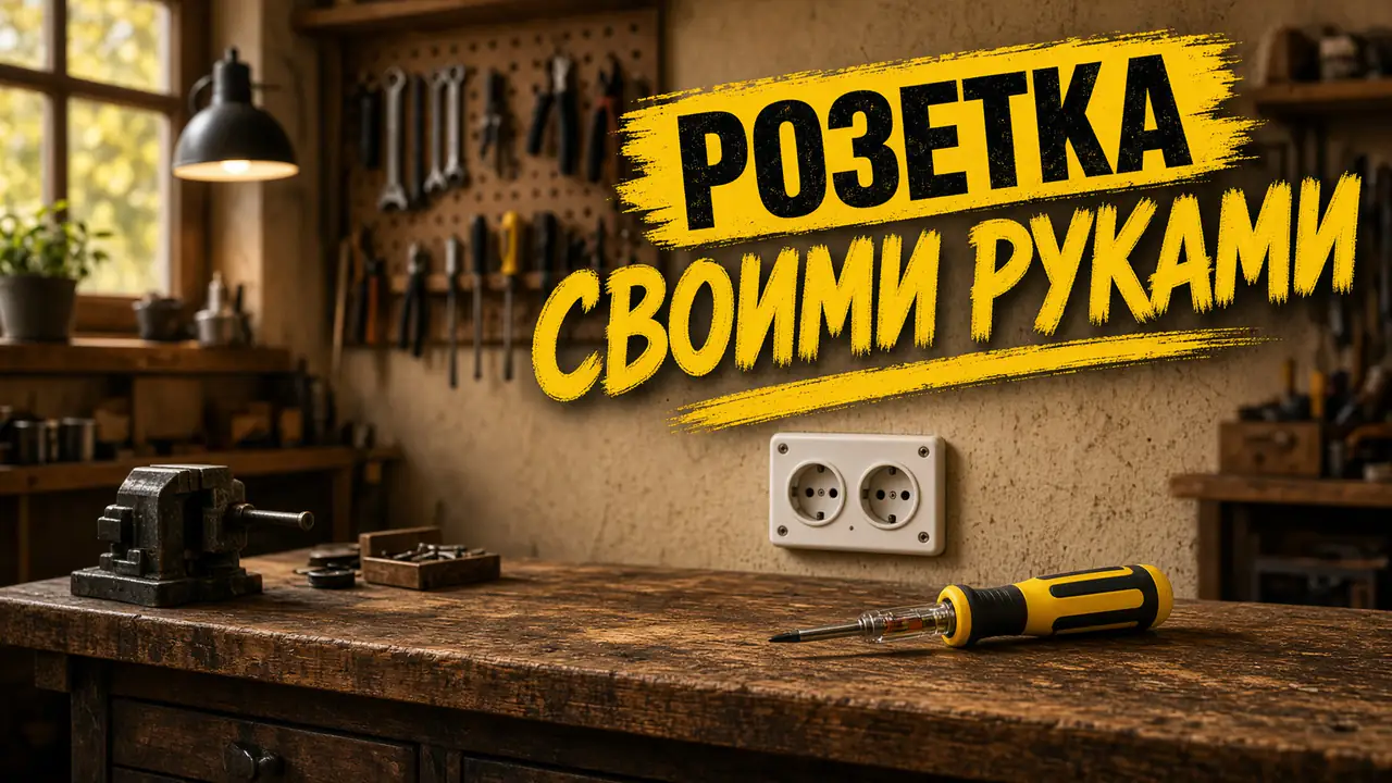 Ролик 16:9: розетка на верстаке своими руками
