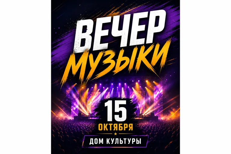 Концерт. сцена и звук, динамичная иерархия, энергичный акцент