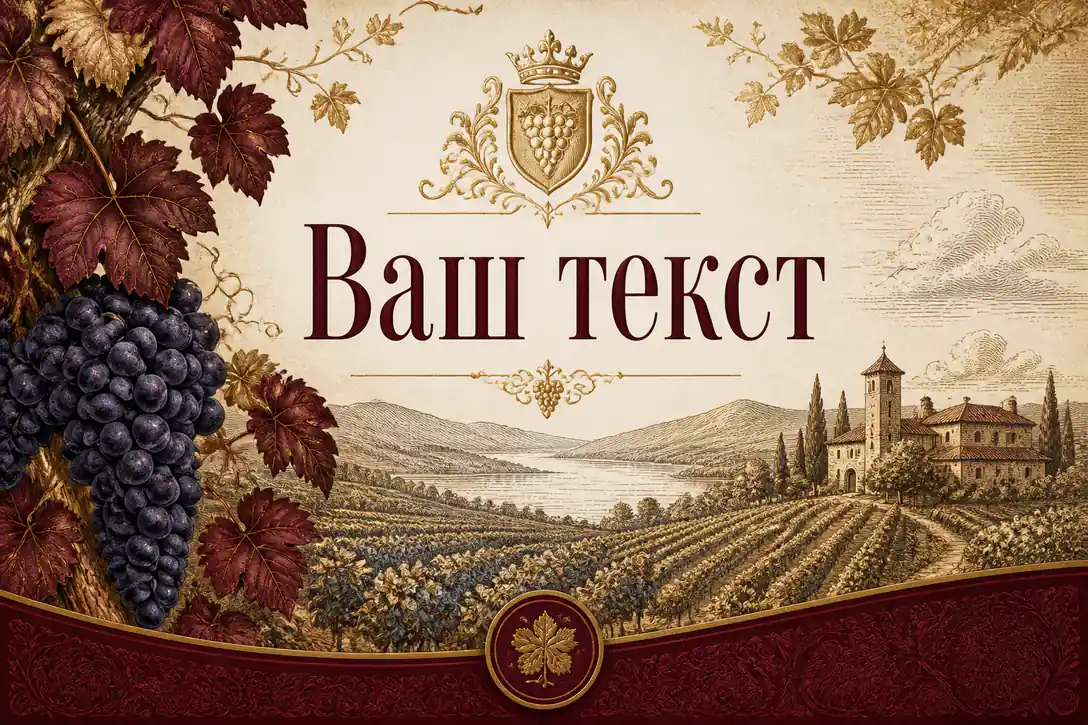 Редакционная винная этикетка с журнальной иерархией