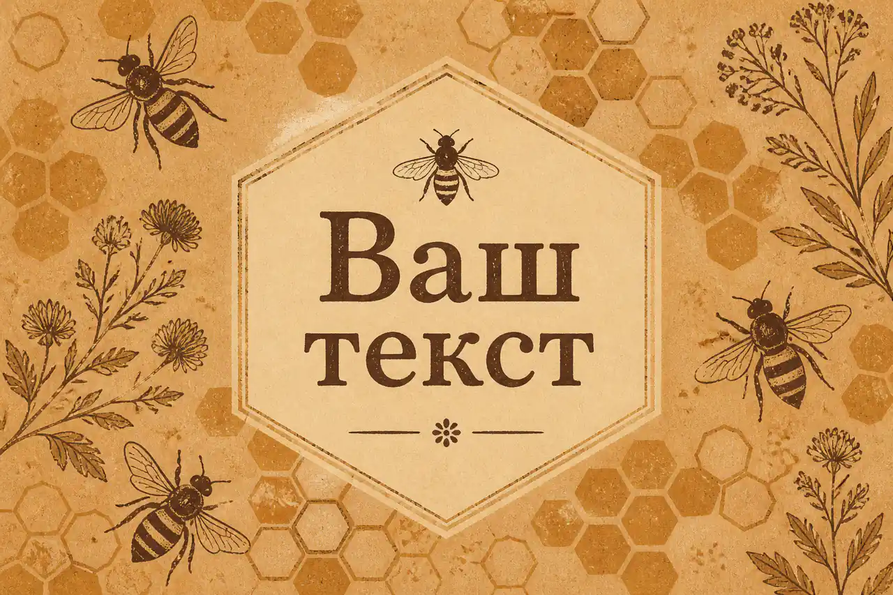 Органическая крафт-этикетка для мёда