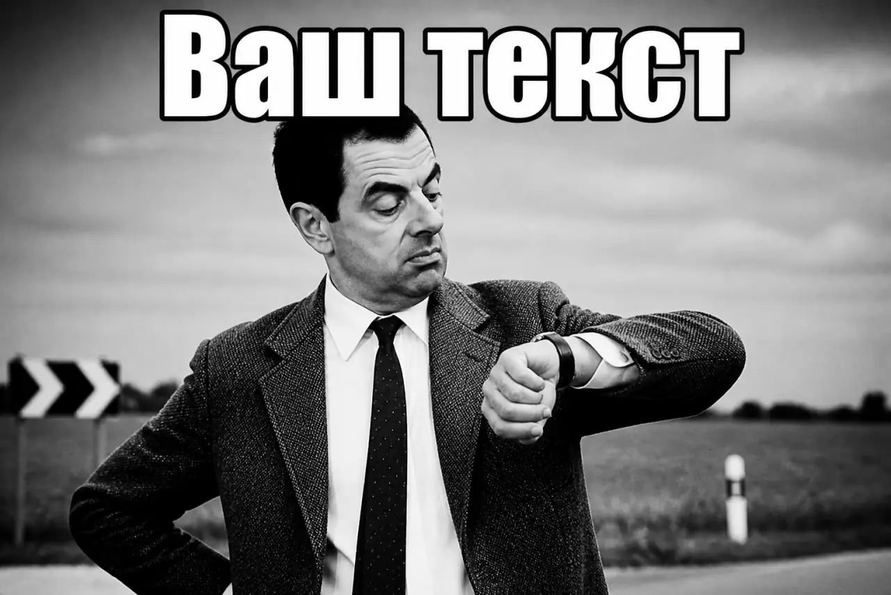Ч/Б: нетерпеливое ожидание у дороги
