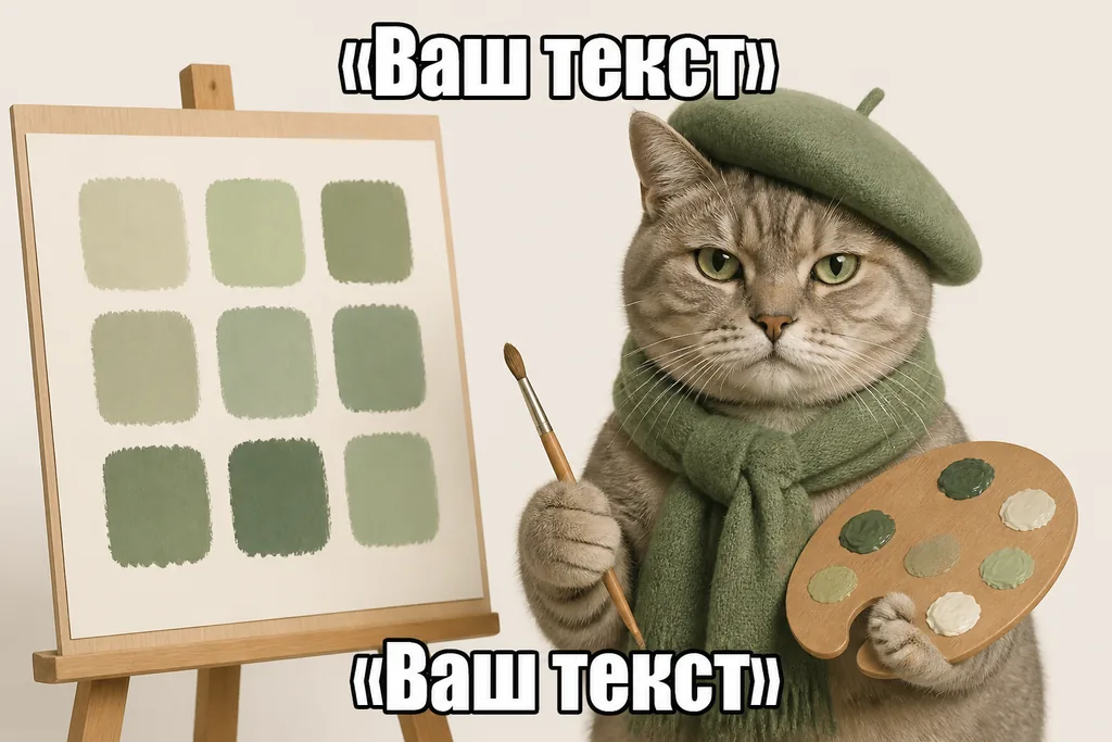 Шалфей. молочный фон и приглушённый зелёный