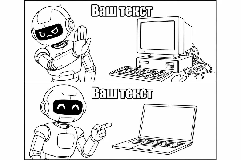 Лайн. чистый контурный рисунок