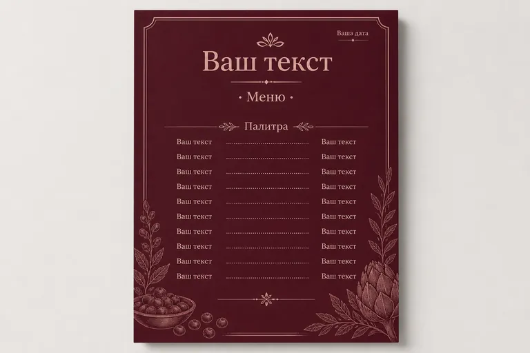 Бордовый. бордовый фон и пудровый текст