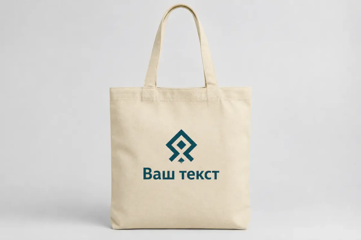 Шоппер с геометрической эмблемой