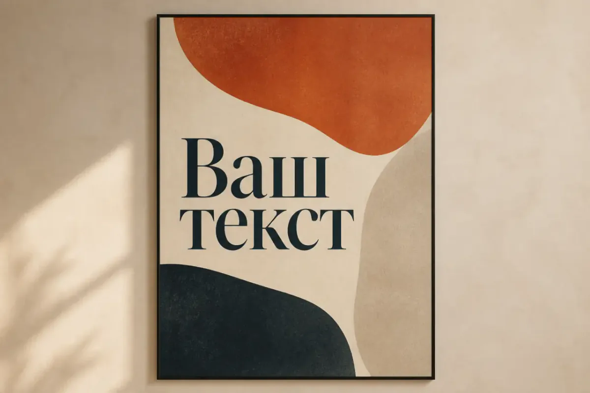 Рамка с абстрактным постером