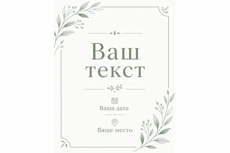 Шалфей. молочный фон и приглушённый зелёный