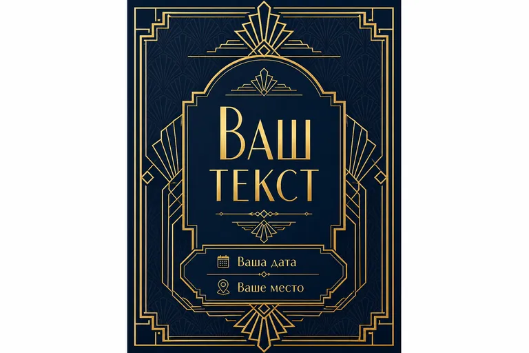 Ар-деко. симметрия, тонкие рамки, орнамент