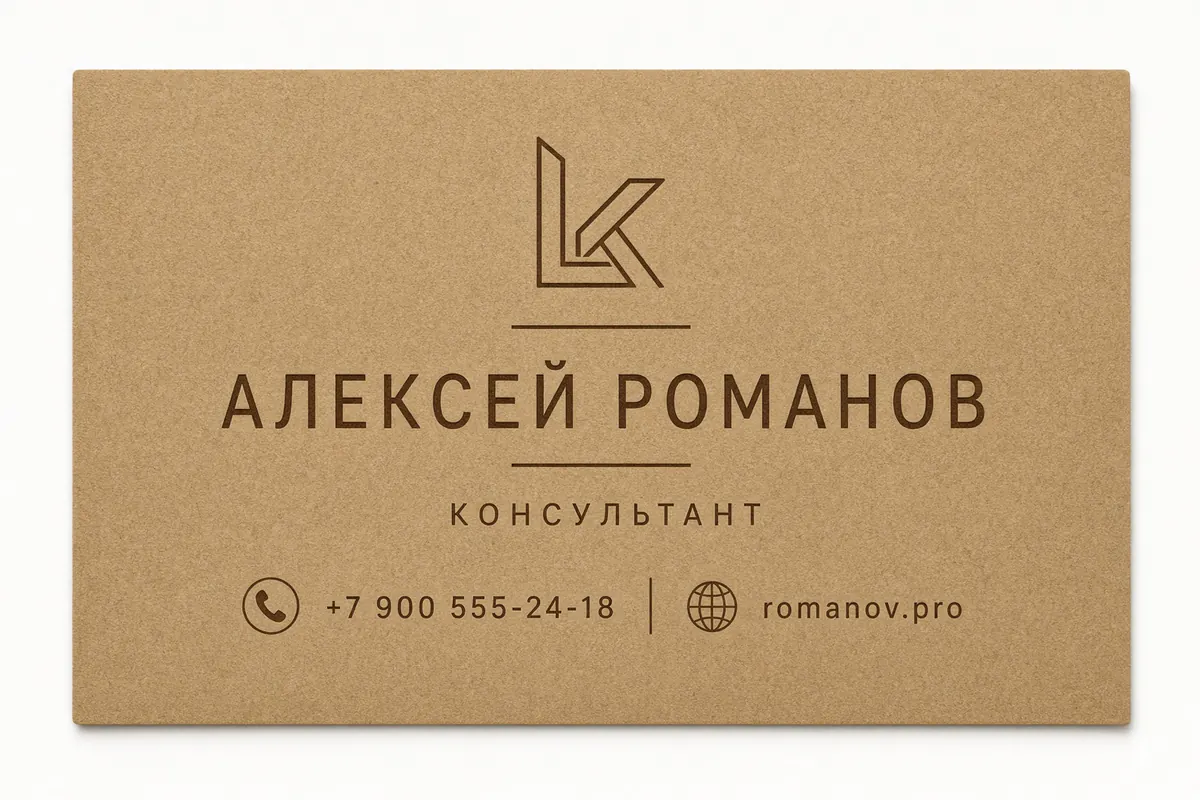 Мастерская. крафтовая фактура, натуральная палитра, простой линейный знак