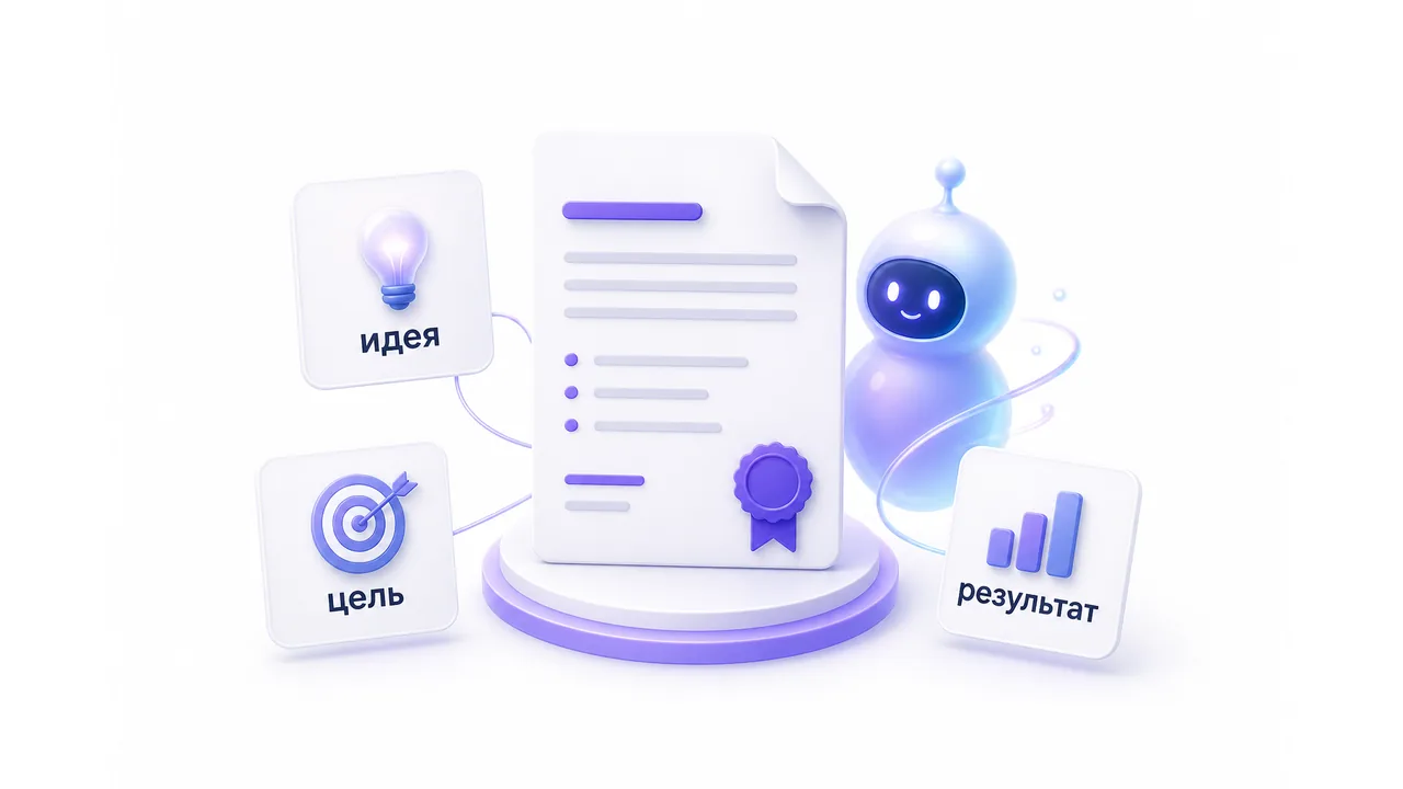 Инфографика с целью проекта, проблемой, планом, бюджетом и ожидаемыми результатами