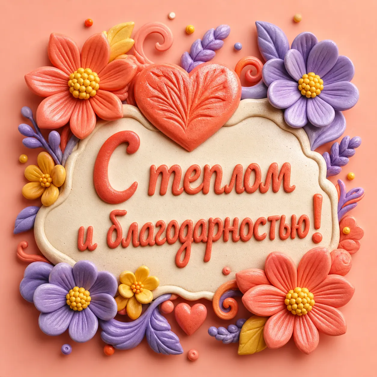 Лаконичная корпоративная открытка с благодарностью клиенту за доверие