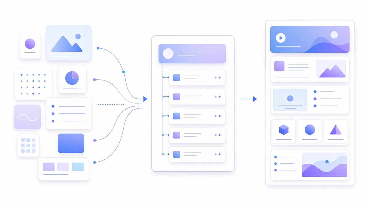 Входные данные, план разделов и готовый фрагмент учебного текста