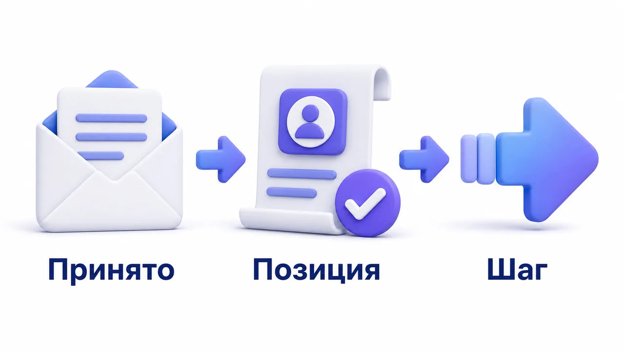 Вежливый ответ на обращение с отметками факт позиция действие
