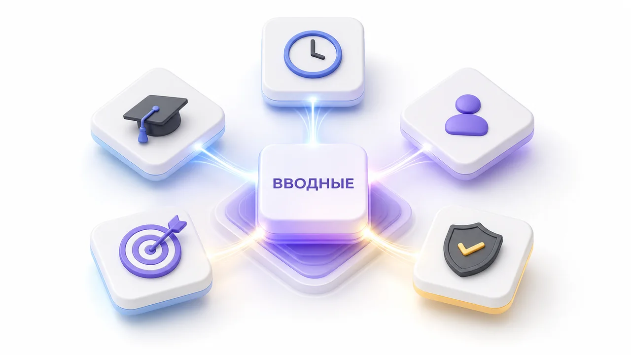 Инфографика с карточками темы, возраста, времени и заданий для подготовки занятия