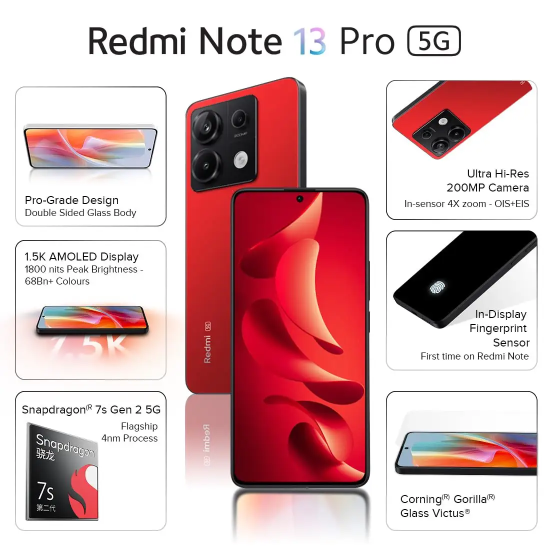 Redmi Note 13 Pro 5G Scarlet Red