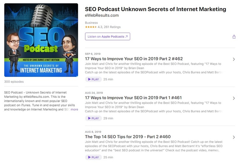 подкаст SEO Podcast – Unknown Secrets of Internet Marketing