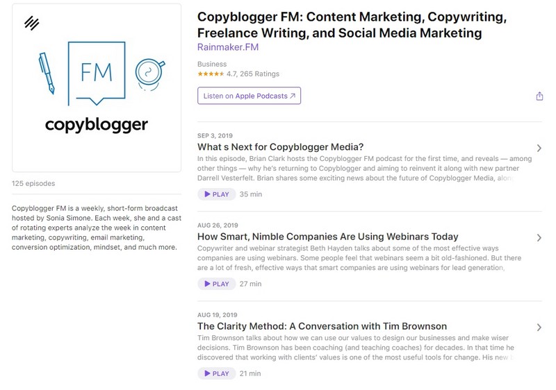 подкаст Copyblogger FM