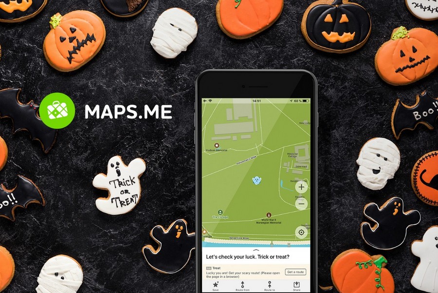 Maps.me реклама на Хэллоуин