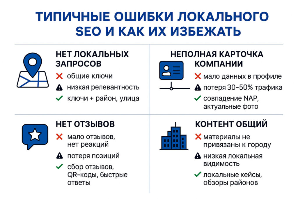ошибки локального продвижения