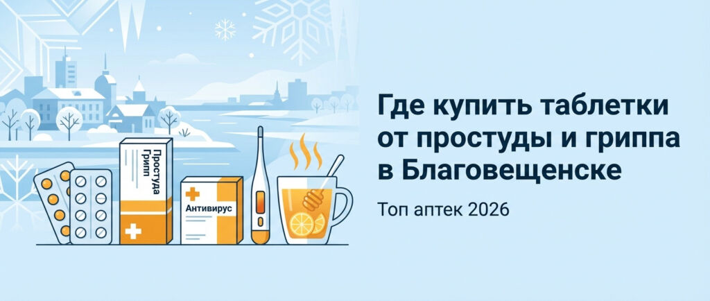 Где купить таблетки от простуды и гриппа в Благовещенске: топ аптек 2026 года