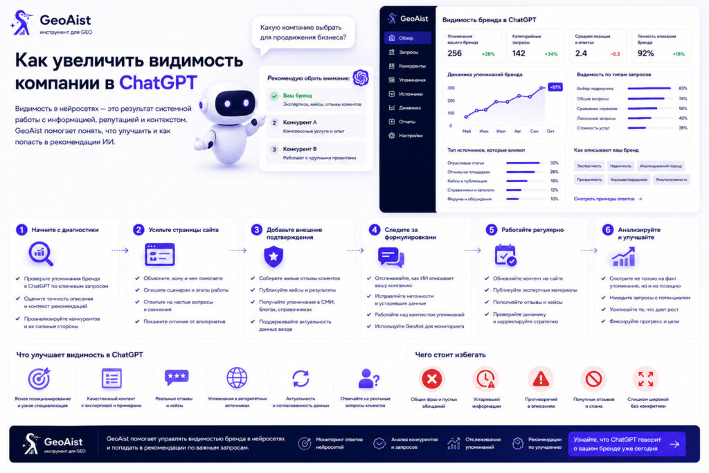 Как увеличить видимость компании в ChatGPT с помощью GeoAist