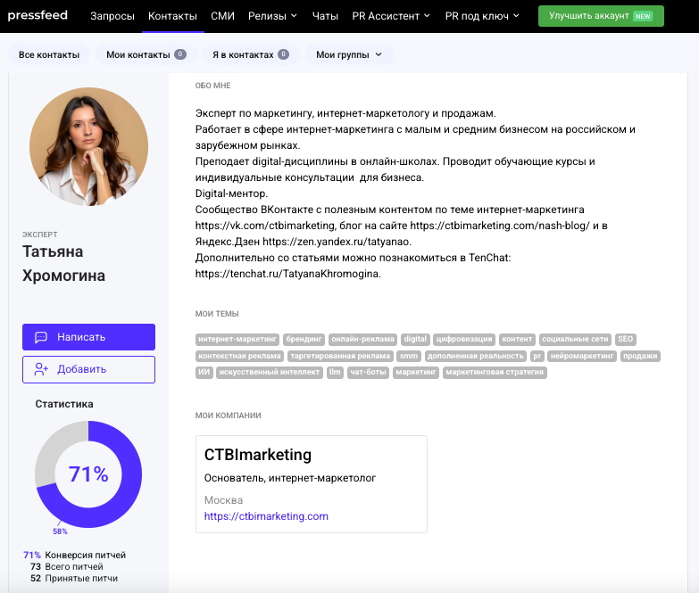 маркетолог реклама