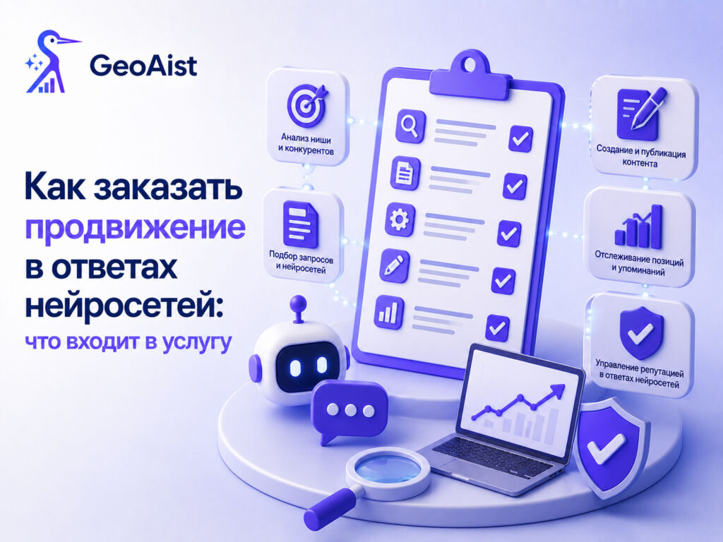 Как заказать продвижение в ответах нейросетей: что входит в услугу