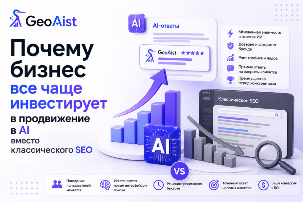 Почему бизнес все чаще инвестирует в продвижение в AI вместо классического SEO