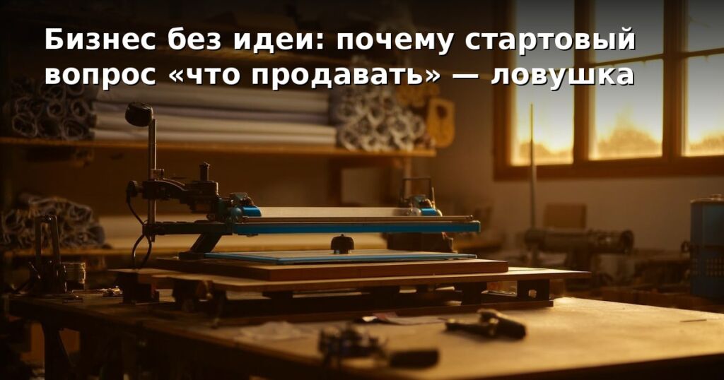 Бизнес без идеи: почему стартовый вопрос «что продавать» — ловушка