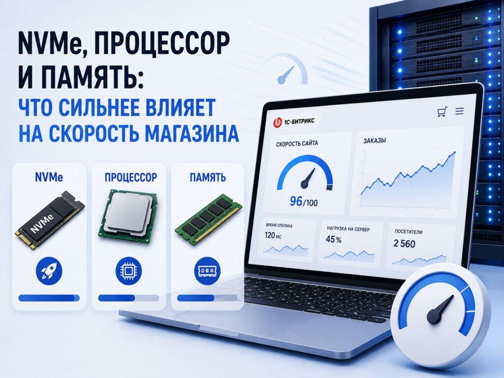 NVMe, процессор и память: что сильнее влияет на скорость магазина