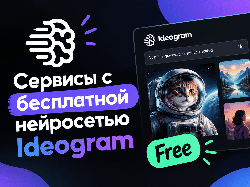 4 Сервиса с бесплатной нейросетью Ideogram