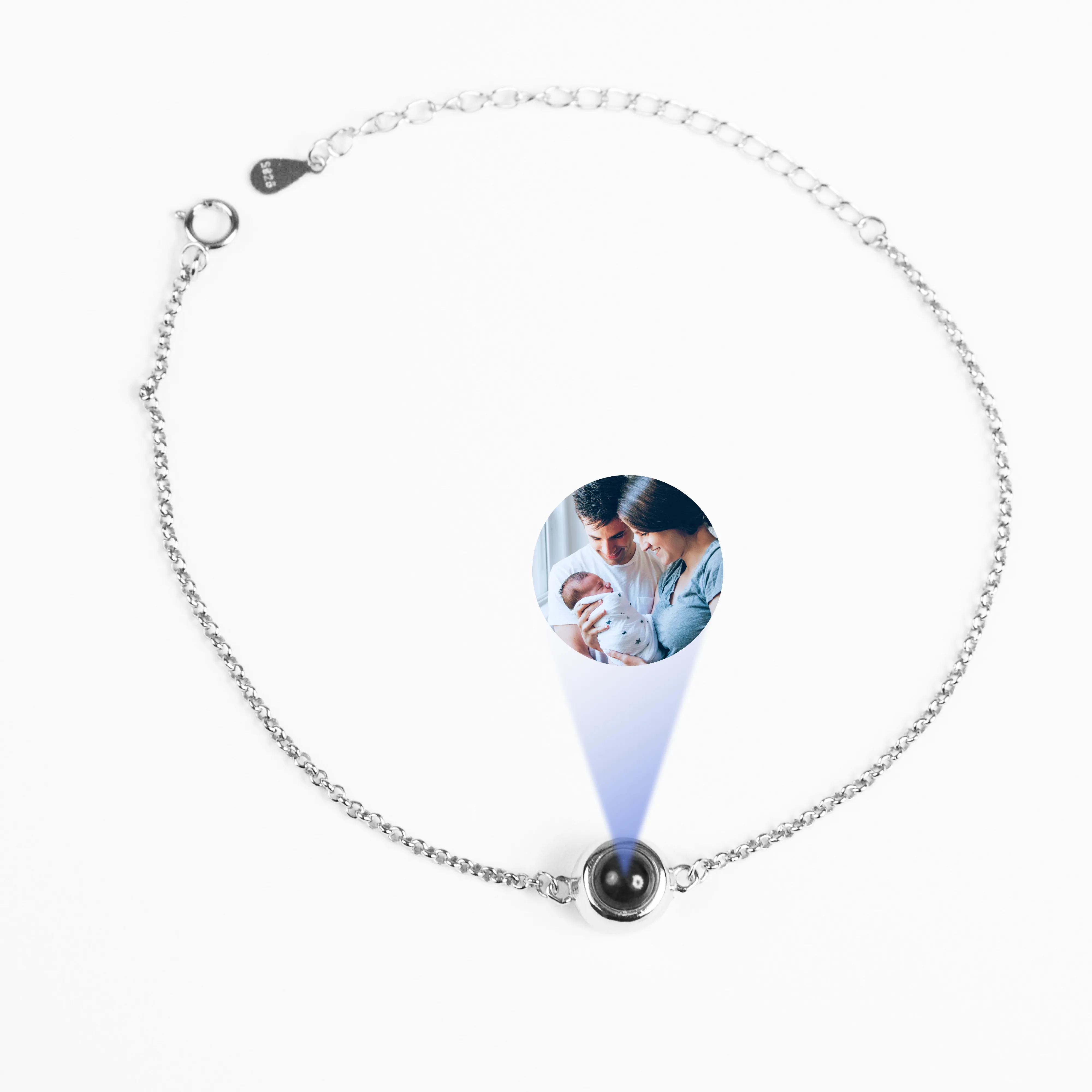 Браслет кулон шарм серебро в подарочной коробке