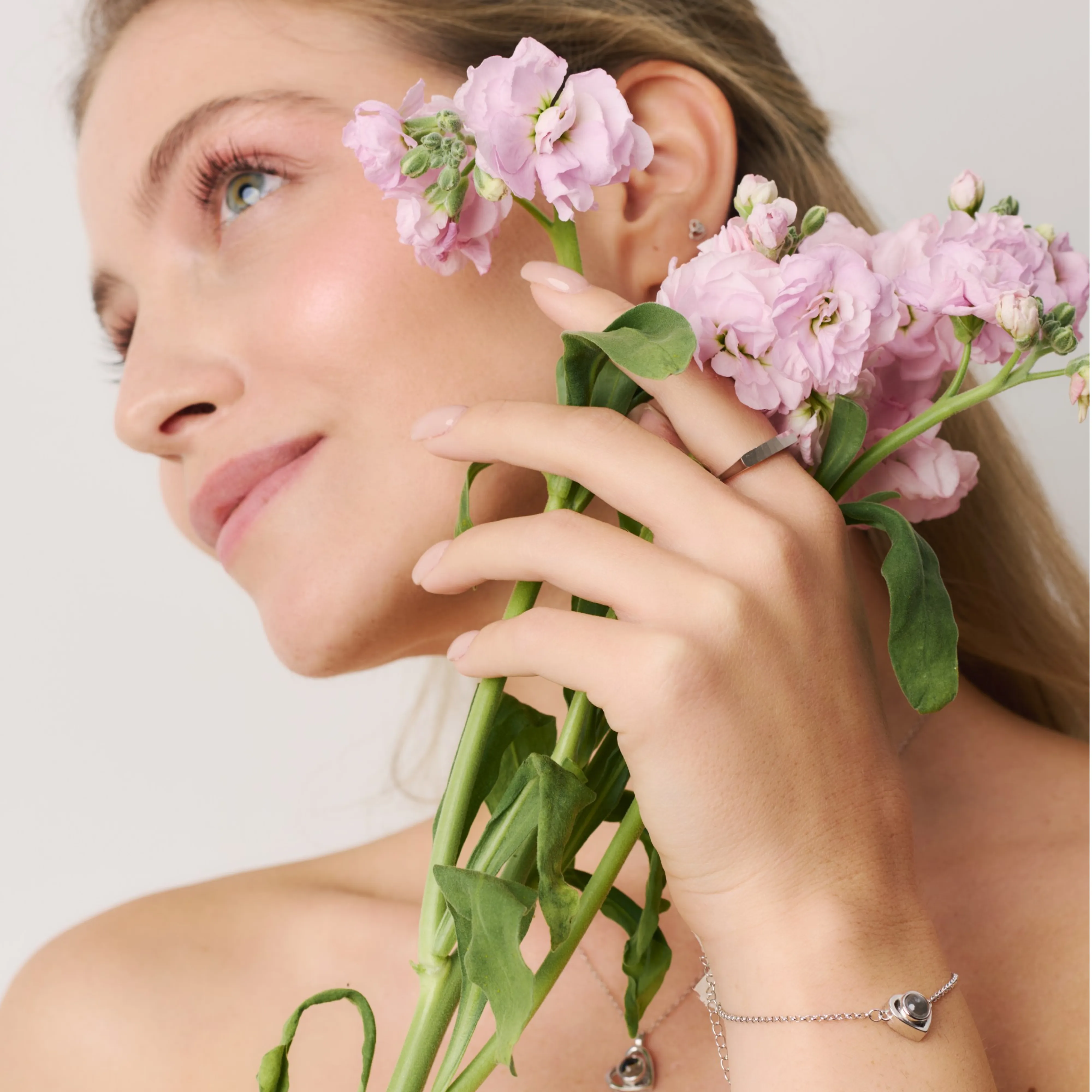 Браслет сердце под золото с личным фото сувенир