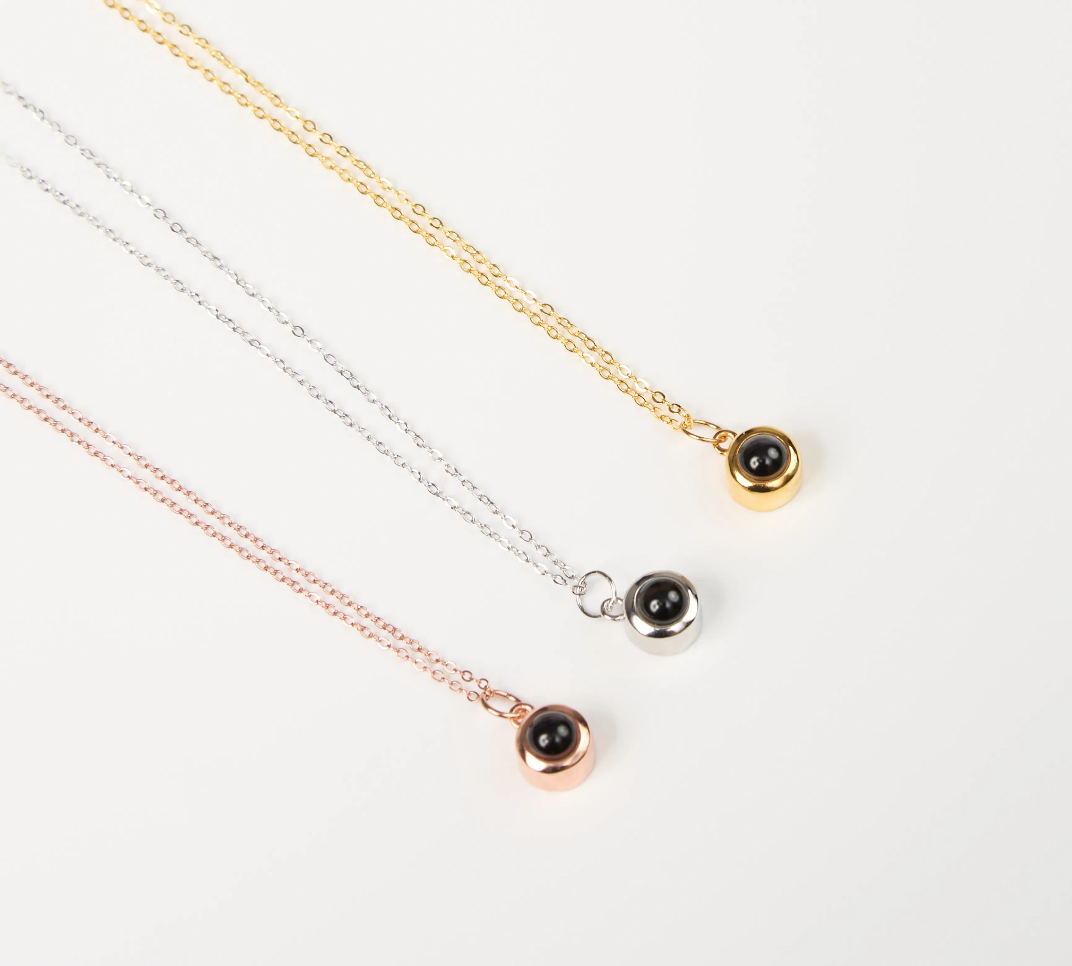 Браслет с подвеской шарик в розовом золоте женский аксессуар