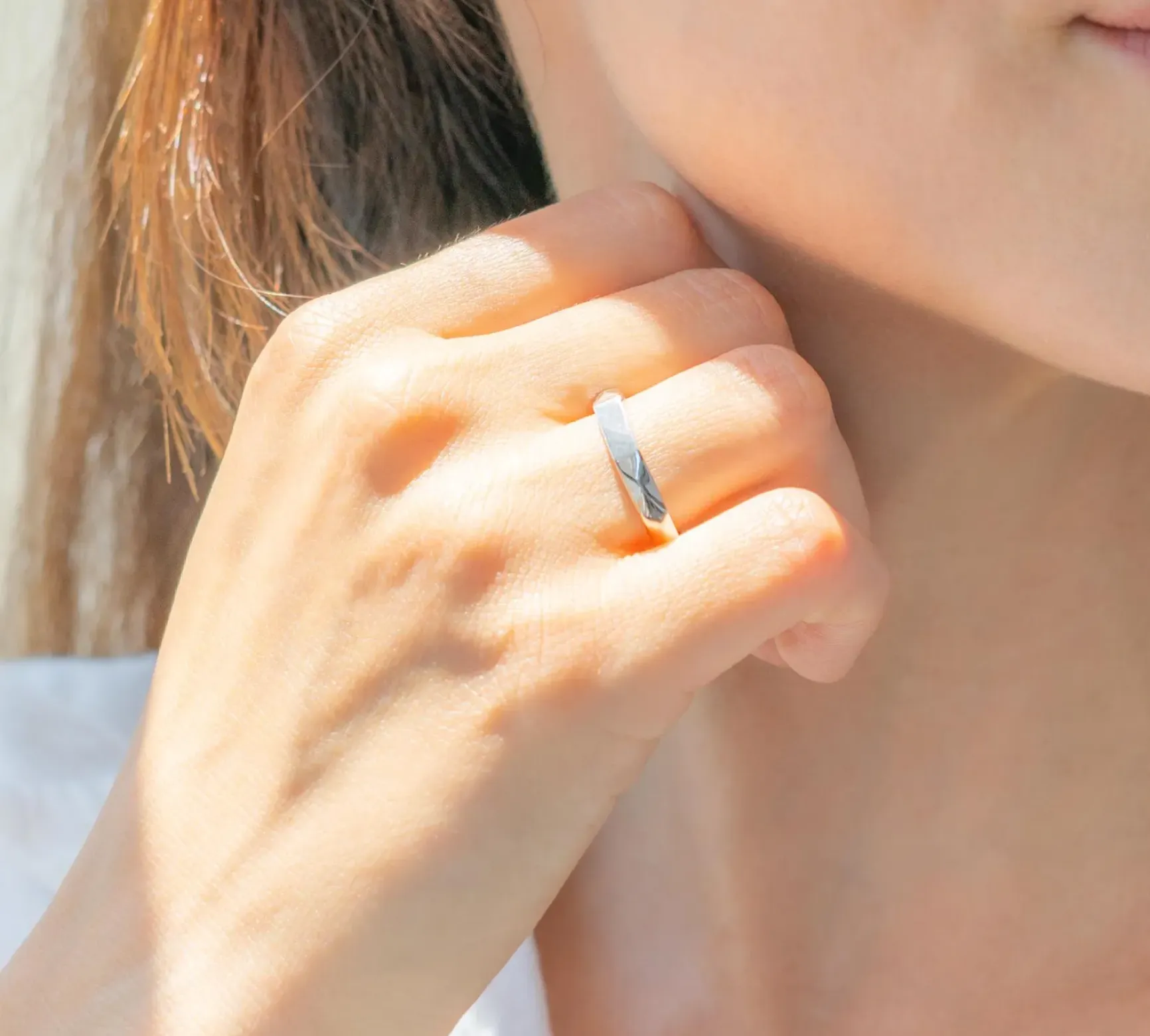 Кольцо в подарочной коробке «Незабудки» с проекцией Love