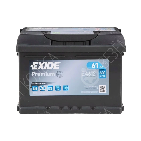 Аккумулятор Exide 61 Ач 600 А 242x175x175 обратная