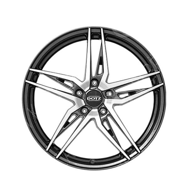 Диск литой DOTZ Interlagos dark 7,5x17 5*108 ET48 d70,1 Антрацитовый с полированной лицевой поверхно