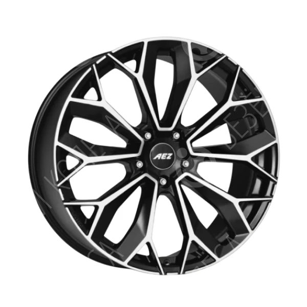 Диск литой AEZ Leipzig dark 9,5x22 5*112 ET37 d66,6 Черный с полированной лицевой поверхностью