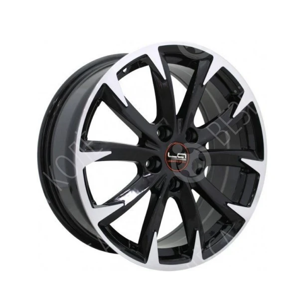 Диск литой LEGEARTIS OPTIMA MZ93 7,0x17 5*114,3 ET50 d67,1 Черный с полированной лицевой поверхность