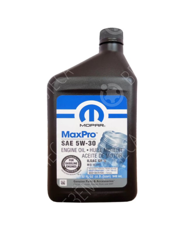 Моторное масло Mopar MaxPro 5W-30, 0.946 л.