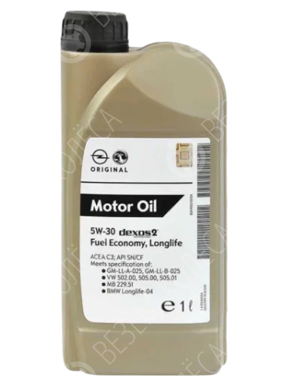 Масло моторное OPEL Dexos 2 5W-30 Синтетическое 1л (93165554)
