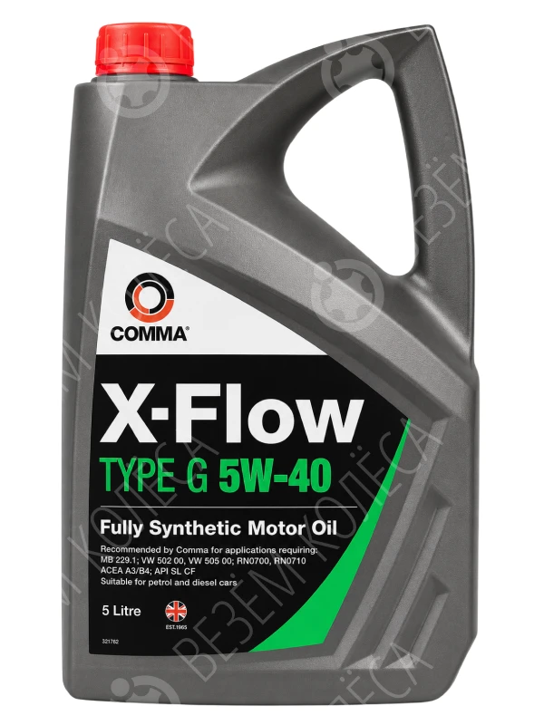 Масло моторное COMMA X-Flow Type G 5W-40 Синтетическое 5л (XFG5L)